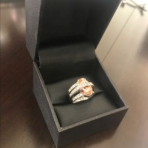 Stamped 925 Sterling Silver Oval Cut Citrine Ring